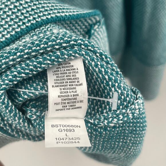 BONOBOS Sweater Large NWT Knit Textured Mens Office Business Casual Preppy Prep - Picture 9 of 10